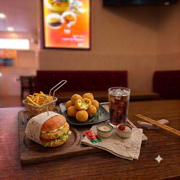 C3-Jalapeno Chesse Veg Supreme Burger Combo 