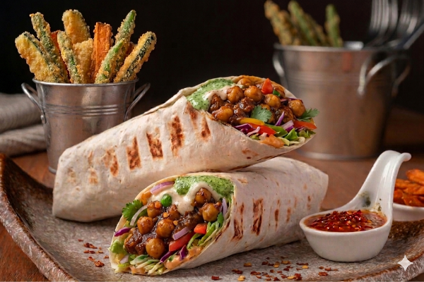 Chatpate Chole Roll 