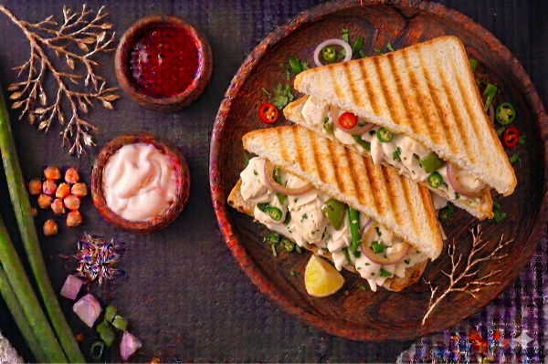 Chicken Malai Tikka Sandwich 