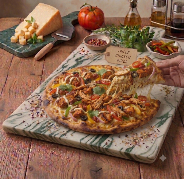Triple Chicken Pizza 