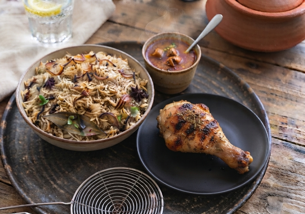 Grilled Chicken Drumstick & Rice Bowl 