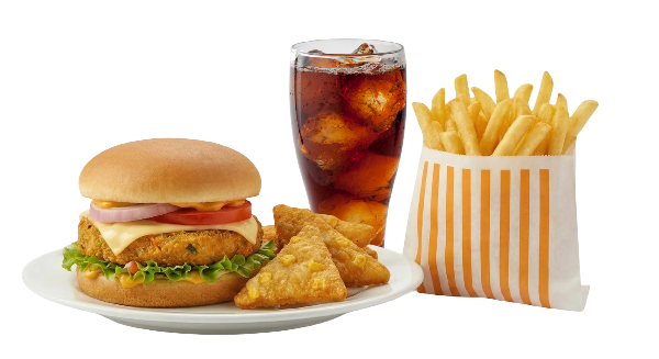 C1-Cheesy Corn Veg Supreme Burger Combo 
