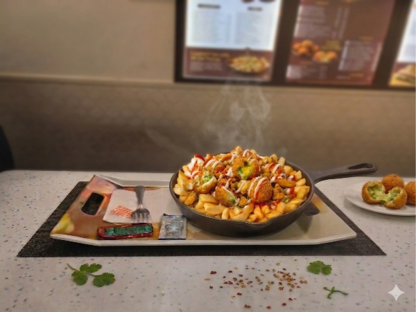 Loaded Fries With Jalapeno Cheese Shots