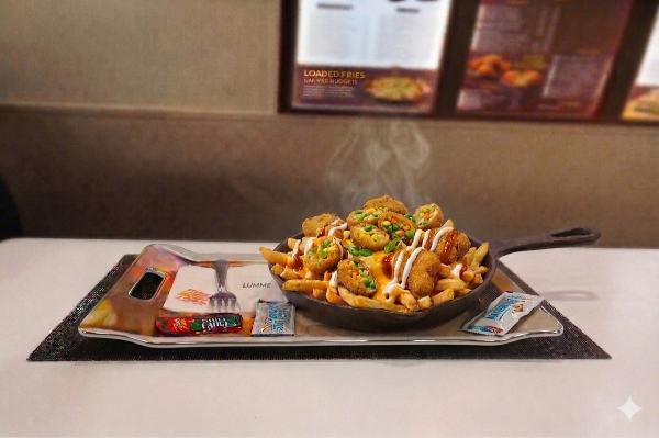 Loaded Fries With Veg Nuggets 