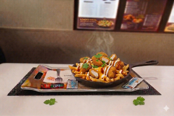Loaded Fries With Chicken Nuggets 