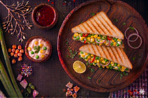 Corn & Peas Sandwich 