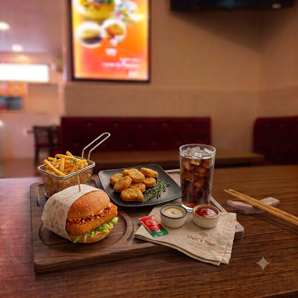 C2-Spicy Paneer Burger Combo 